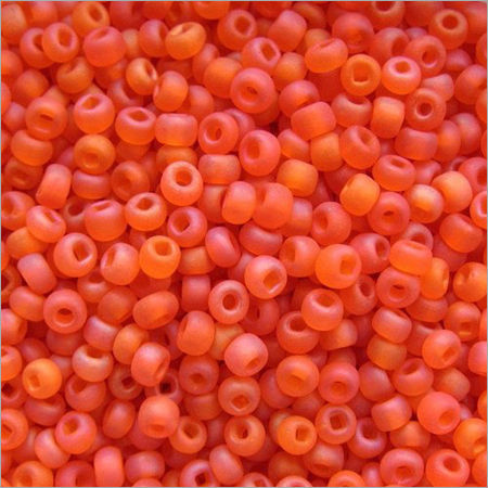 Transparent Orange Glass Beads