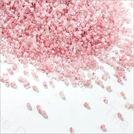 Pink Inside Cut Dana Glass Beads