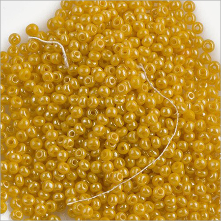 Lustere Mustard Glass Beads