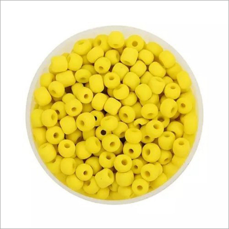 Yellow Opaque Glass Beads
