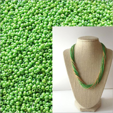 Luster Green Glass Seed Beads