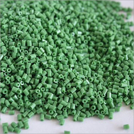 Opaque Green Cutdana Glass Beads