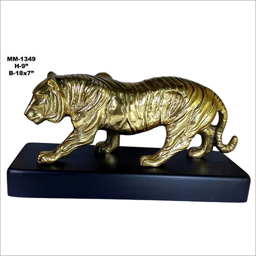Brass Big Cat Statue