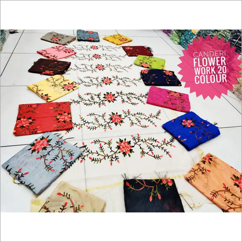 Chanderi Flower Work Dupatta