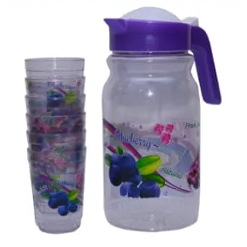 Printed Water Jug With Glass Set