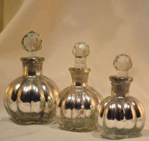 Silver Glass Perfume Bottle And Decanter, Reed Diffuser,Decorative Perfum