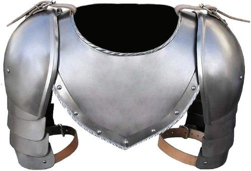 Steel B07W5866V3 Medieval Iron Gorget Spaulders Arm Shoulder Set Viking Crusader Pauldrons Armor