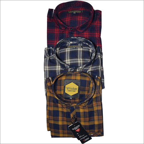 Available In Multi-Color Mens Checked Shirts