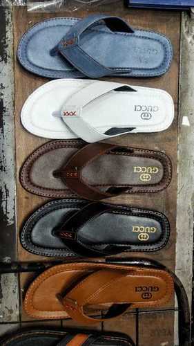 Mens Gucci Leather Slippers