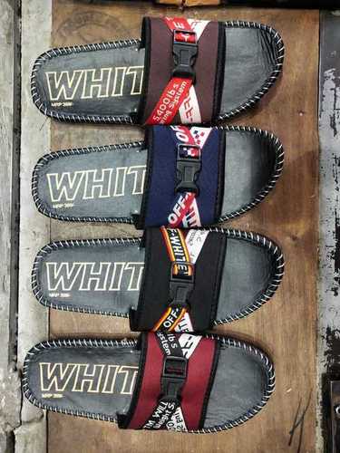 Mens White Sports Slippers