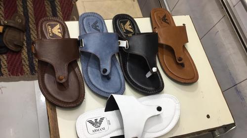Mens Armani Plain Slippers