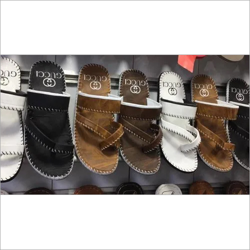 Mens High Quality Leather Slippers