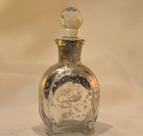Perfume Bottle Silver Eatching, Glass Perfume Bottle And Decanter
