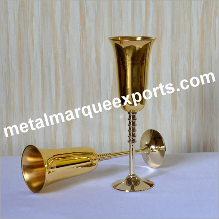 Brass Fancy Wine Goblet