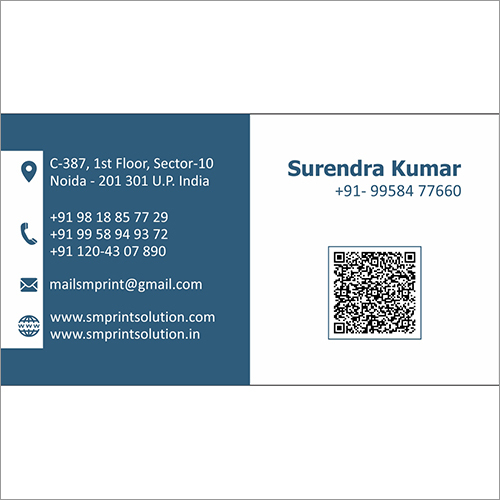 Customized Visiting Card Printing Service By S.M. PRINT SOLUTION