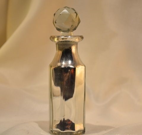 Silver Antique Finish Perfume Bottle