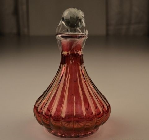 Color And Cut Glass Decanter