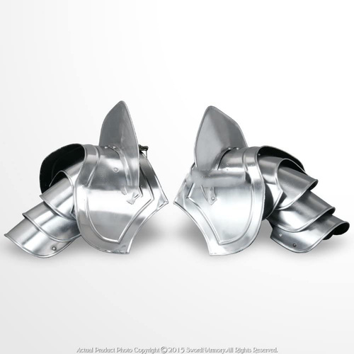Nautical B0197B5Zo8 Medieval 20G  Steel Body Armour Pauldron Shoulder Neck Armor With Blade Breaker
