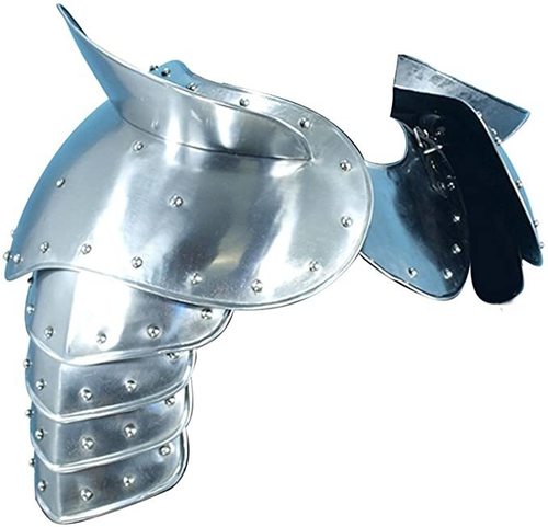 Steel B06Y27Xxdn Armor Warrior Pauldrons Breakers - Metallic - One Size Armour