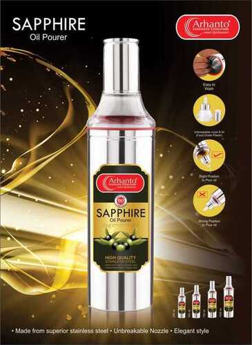 Silver Stainless Steel Sapphire  Oil Pourere 500 Ml