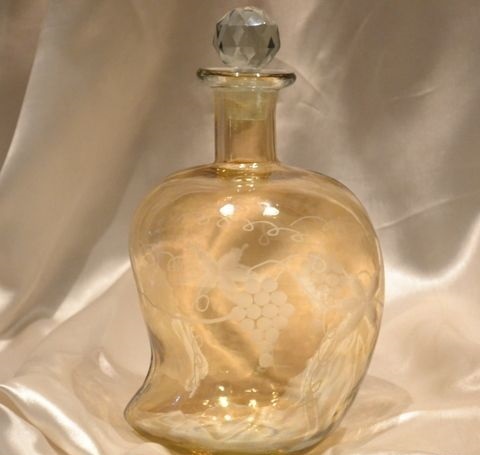 Mango Shape Glass Perfume Bottle