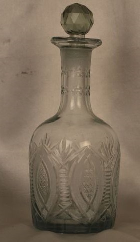 Clear Cut Glass Perfume Bottle