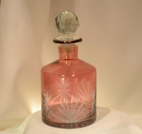 Red Glass Big Perfume Bottle