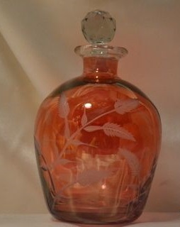 Orange Glass Perfume Decanter
