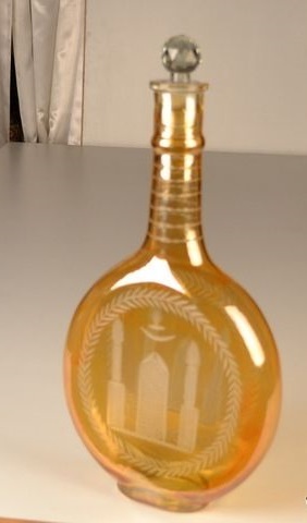 Yellow Blown Glass Decanter