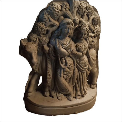 Terracotta Radha Krishna Sculpture