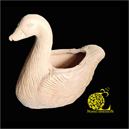 Terracotta Duck Sculpture