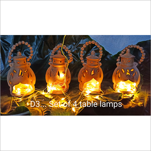 Terracotta Set Of 4 Table Lamp
