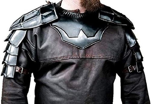 Steel B07Nrz6N6S Medieval Blackened Pauldrons And Gorget Berserk Guts Shoulder Armor