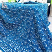 Wholesale Indigo Block Printed Cotton Kantha Bed Cover