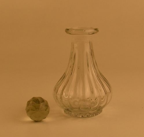 Glass Perfume Bottle And Decanter, Antique Art Decor Cut Glass Decanter With Stopper Bottle
