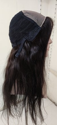 Remy Pure Natural Wavy Cap Based Wig Natural Black