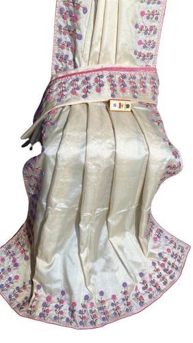Zardozi Hand Embroiderd Pure Kosa (Tussar ) Silk Saree