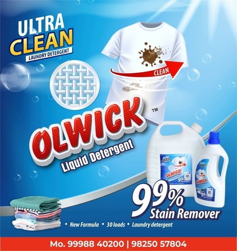 Liquid Detergent - Liquid Formulation, 5L & 1L Sizes | Fast Stain Removal, Fabric Colour Protection, Fresh Fragrance, Machine Care Technology
