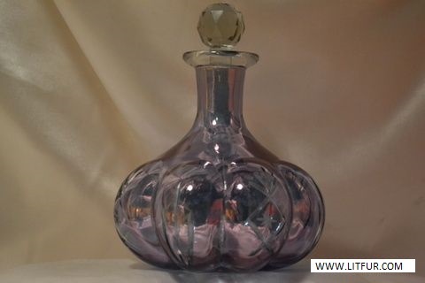 Luster Colored Glass Decanter Pretty And Decorative Vintage Decanter