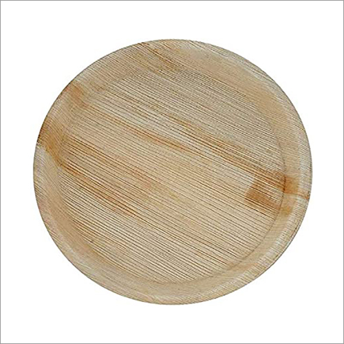 10 Inch Areca Leaf Round Plate - Eco-Friendly Material, Beige Color, Ideal for Events and Parties | Pack of 25 Disposable Plates