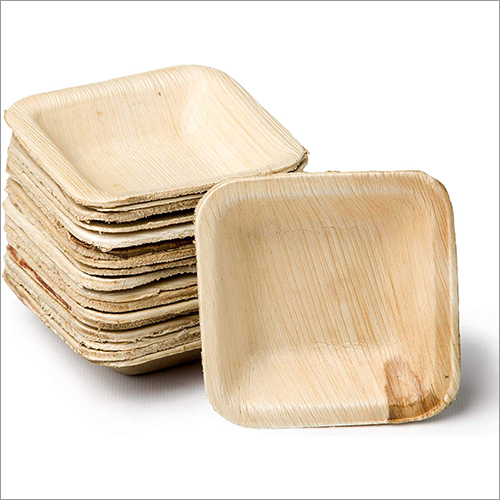 Areca Leaf Square Plate - 8 Inch, Eco-Friendly Biodegradable Dinnerware for Events and Parties