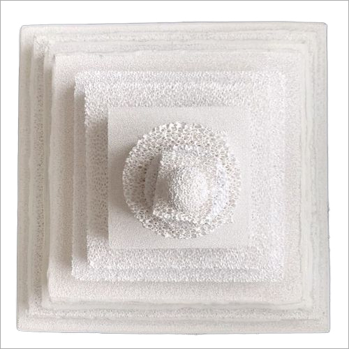 White Alumina Foam Ceramic Filter Plate For Casting