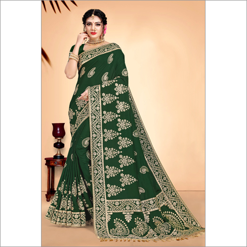 Banarasi Green Fancy Viscose Saree
