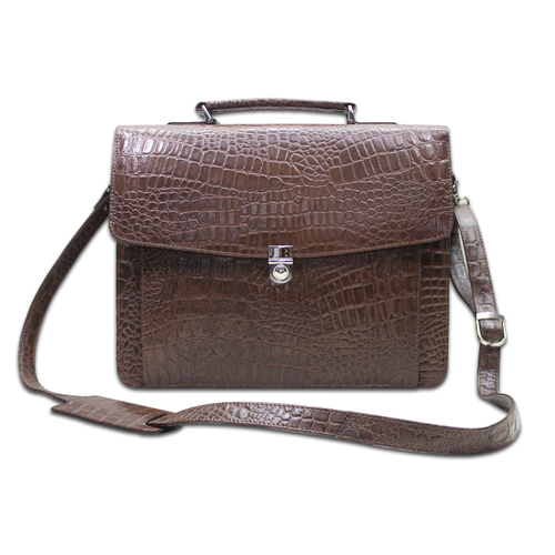 Croco Leather Laptop Bags
