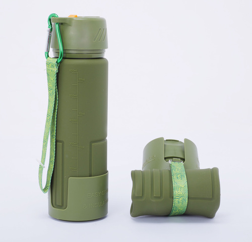 Blue And Green Silicone Water Bottle
