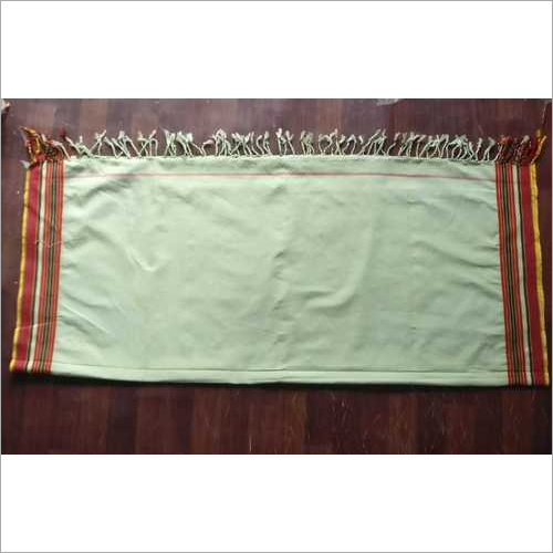 Dyed Polyester Lungi with Fringes