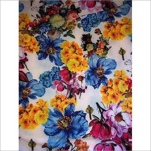 Floral Printed Fabric By MADHURAM CREATION
