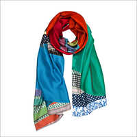 Susannagh Grogan Ribbon Print Long Silk Scarf