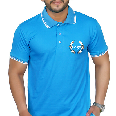 Premium Polyester Drifit Polo Neck T-Shirt With Logo On Chest