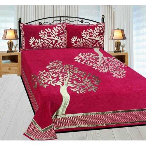 Printed Chenille Double Bedsheet
